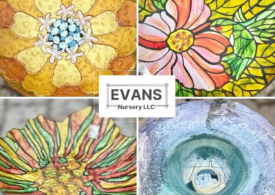 Bird Bath Stained Glass bowls Bartlesville