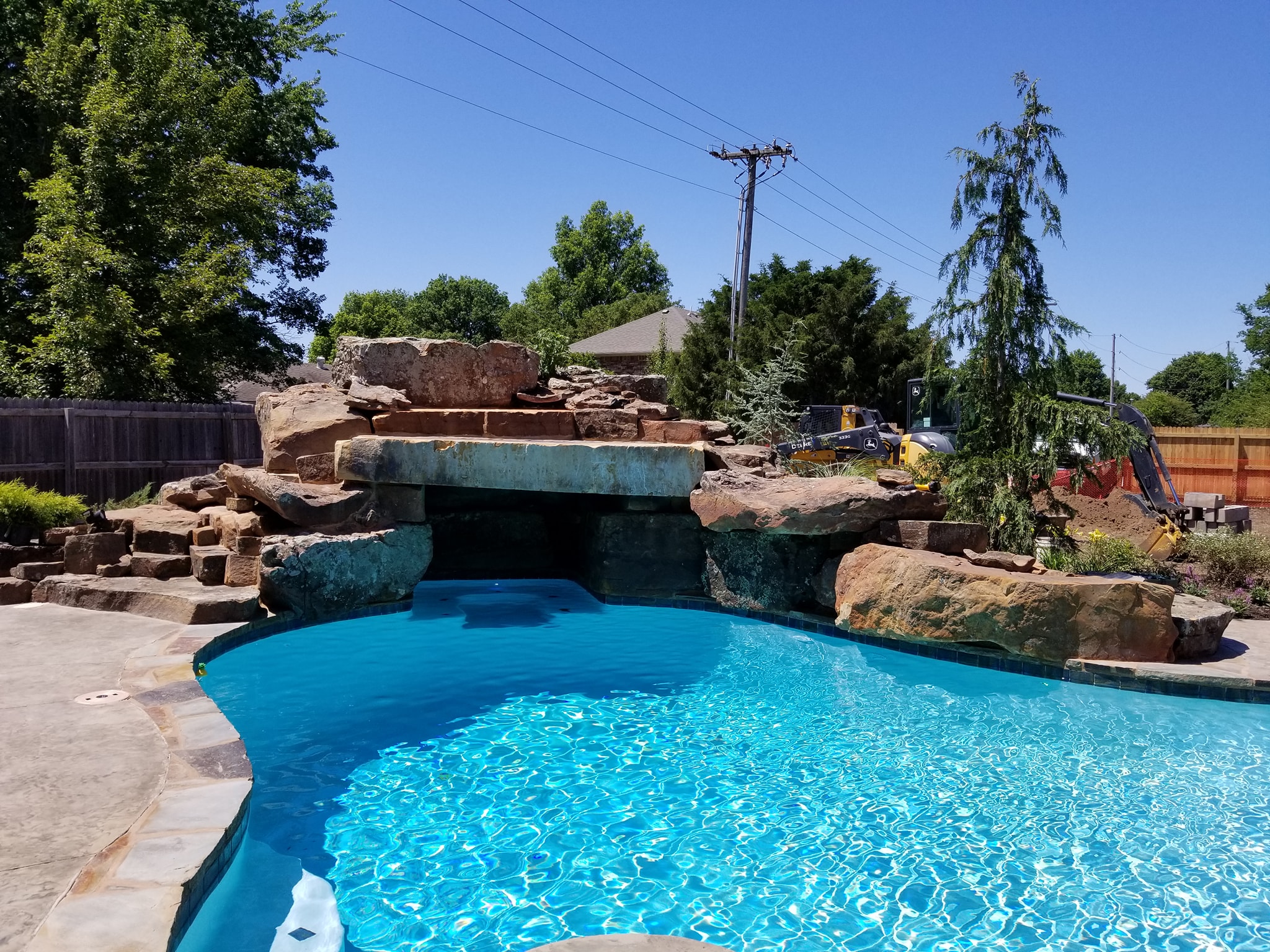 Landscaping 2 Landscaping project pool rocks